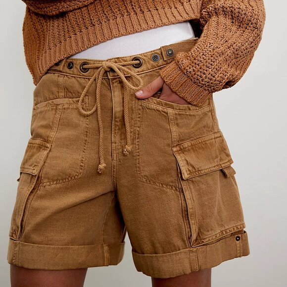 NWT  Frankie Washed Shorts Color Iced Coffee - Picture 3 of 4